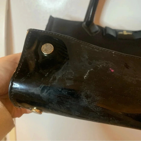 Karl Lagerfeld Penny Bow Patent Leather & Nylon Tote - Picture 7 of 10